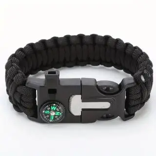 Multifunctional Survival Bracelet with Compass