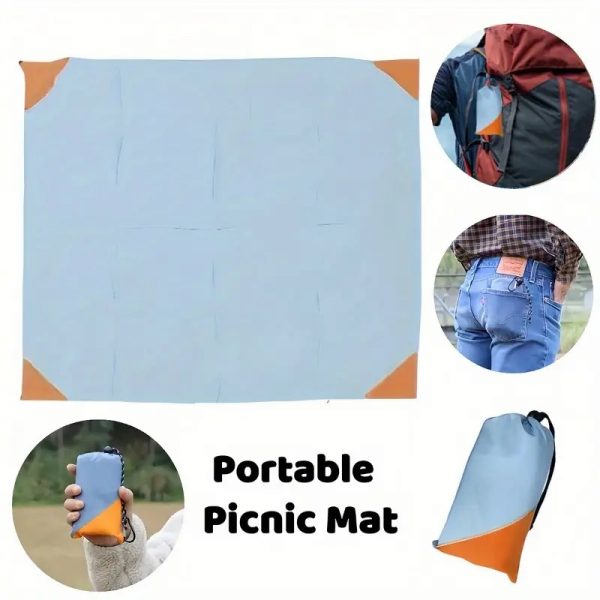 Ultra-Lightweight, Sand-Proof Picnic Mat - 55"x60", Quick-Dry & Easy to Clean, Perfect for Beach, Camping & Outdoor Adventures - Image 2