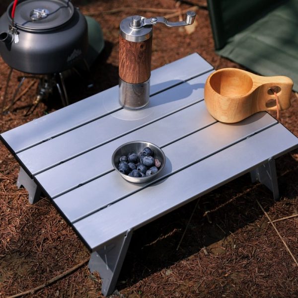 Ultralight Aluminum Alloy Mini Foldable Table - Camping Outdoor Table For Travel Picnic Barbecue - Folding Computer Bed Desk - Image 5