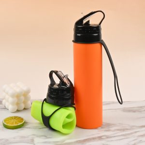 Outdoor sports, cycling, water bottle, portable, collapsible, food-grade silicone, large capacity water bottle
