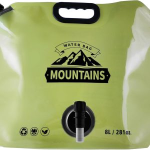 Collapsible 8L Water Storage Bag, BPA-Free Portable Folding Water Jug with Adjustable Faucet, Leakproof Emergency Water Bag for Camping, Hiking, Riding, Outdoor Sport